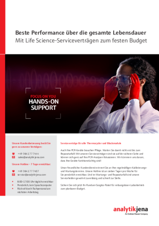 Flyer Serviceverträge Life Science