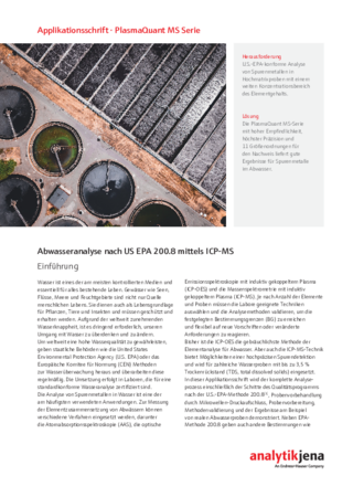 Abwasseranalyse nach US EPA 200.8 mit ICP-MS (DE)
