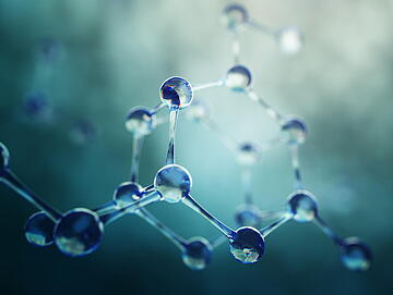 152874 3d illustration of molecule model. Science background with molecules