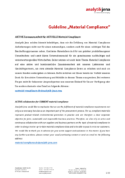 Guideline „Material Compliance“