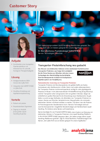 Customer Story Nanion Technologies CyBio FeliX deutsch