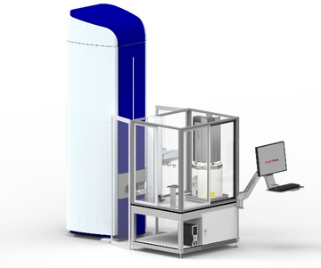 CyBio QuadStack M plate stacker integrated with a Bruker rapifleX MALDI mass spectrometer