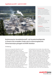 Bestimmung des Gesamtkohlenstoff- und Gesamtschwefelgehalts in Zement und verwandten Proben durch verbrennungsbasierte Elementaranalyse gekoppelt mit NDIR-Detektion (DE)