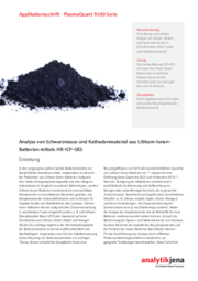 Analysis of Cathode Material of Lithium-Ion Batteries Using HR-ICP-OES (DE)