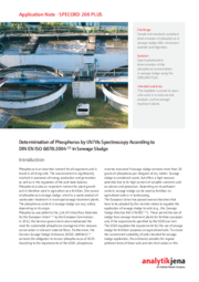 Determination of Phosphorus by UV/Vis Spectroscopy According to DIN EN ISO 6878:2004 in Sewage Sludge (EN)