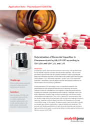 Determination of Elemental Impurities in Pharmaceuticals by HR-ICP-OES according to ICH Q3D and USP 232 and 233 (EN)