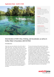 Determination of AOX in Raw, Drinking, and Groundwater, as well as in Surface Water in Accordance with ISO 9562 (EN)