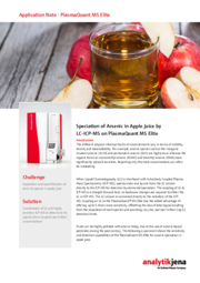 Speciation of Arsenic in Apple Juice by LC-ICP-MS on PlasmaQuant MS Elite (EN)
