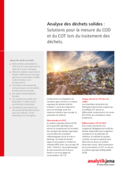 Flyer Analyse des déchets solides - Solutions pour la mesure du COD et du COT (FR)